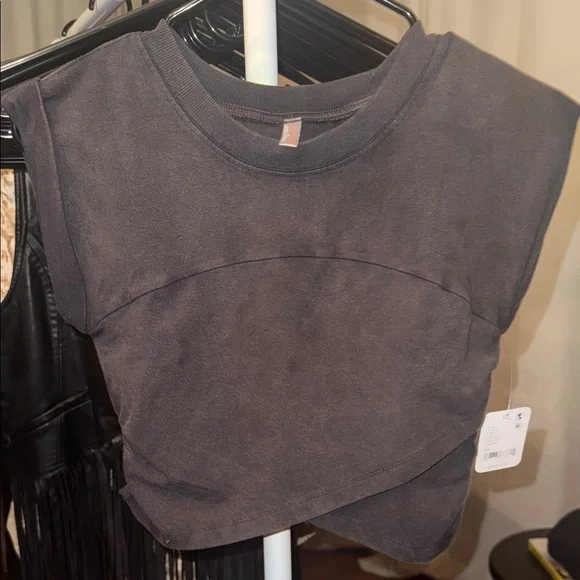 NWT FP Movement by Free People Dark Gray Muscle Tee - Picture 5 of 6